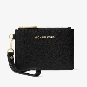 MICHAEL KORS Black Leather Coin Purse